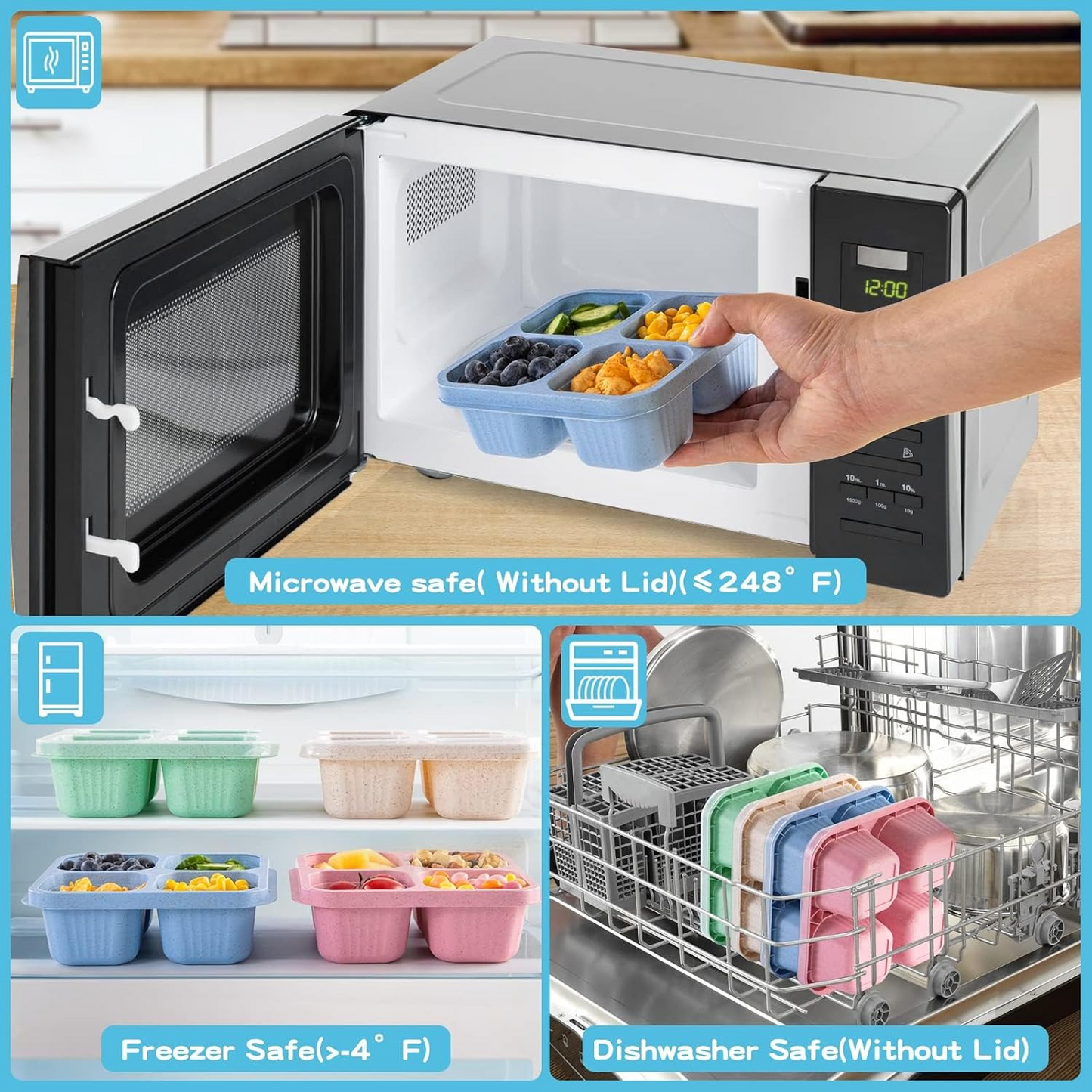 4 Pcs Snack Boxes