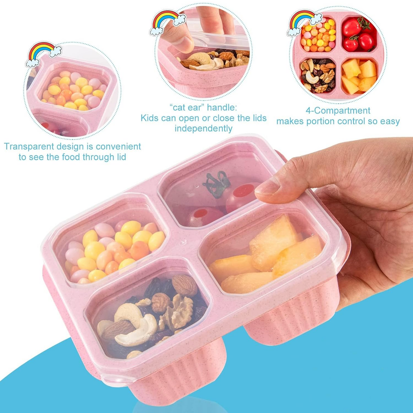 4 Pcs Snack Boxes