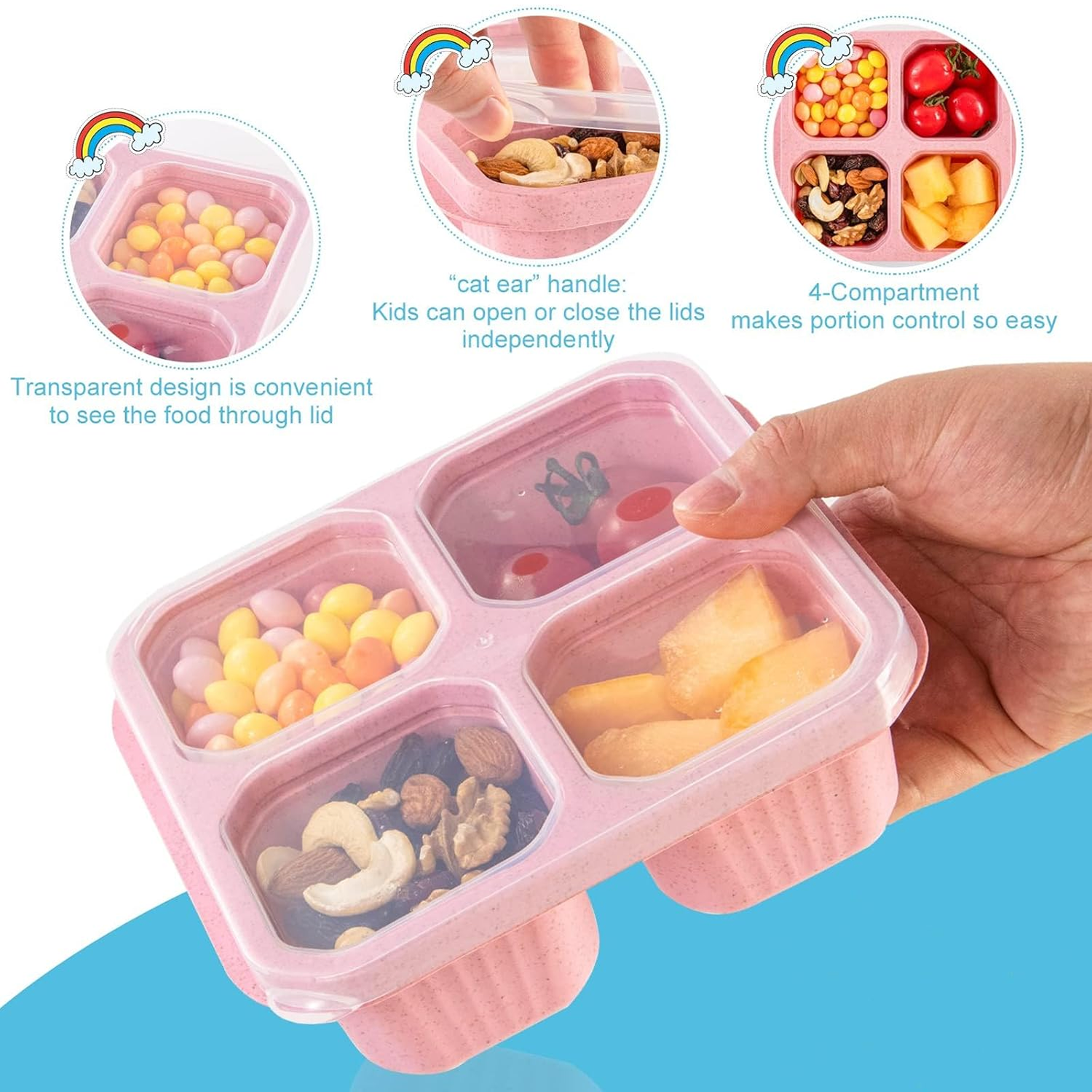 4 Pcs Snack Boxes