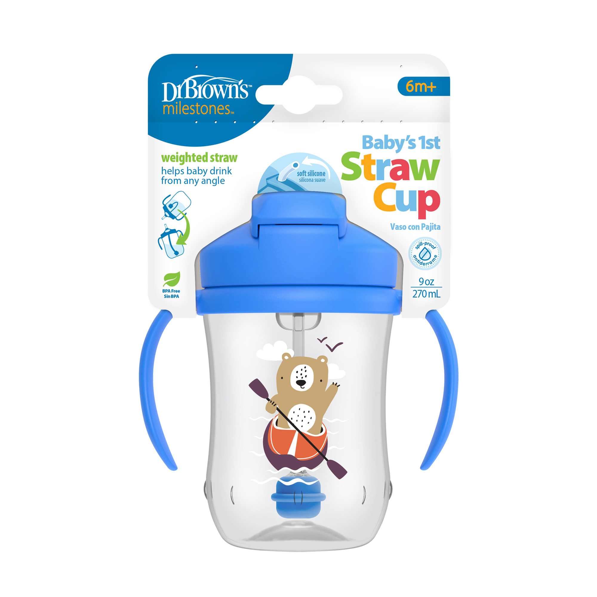 Baby’s First Straw Cup with Handles Blue 270ml