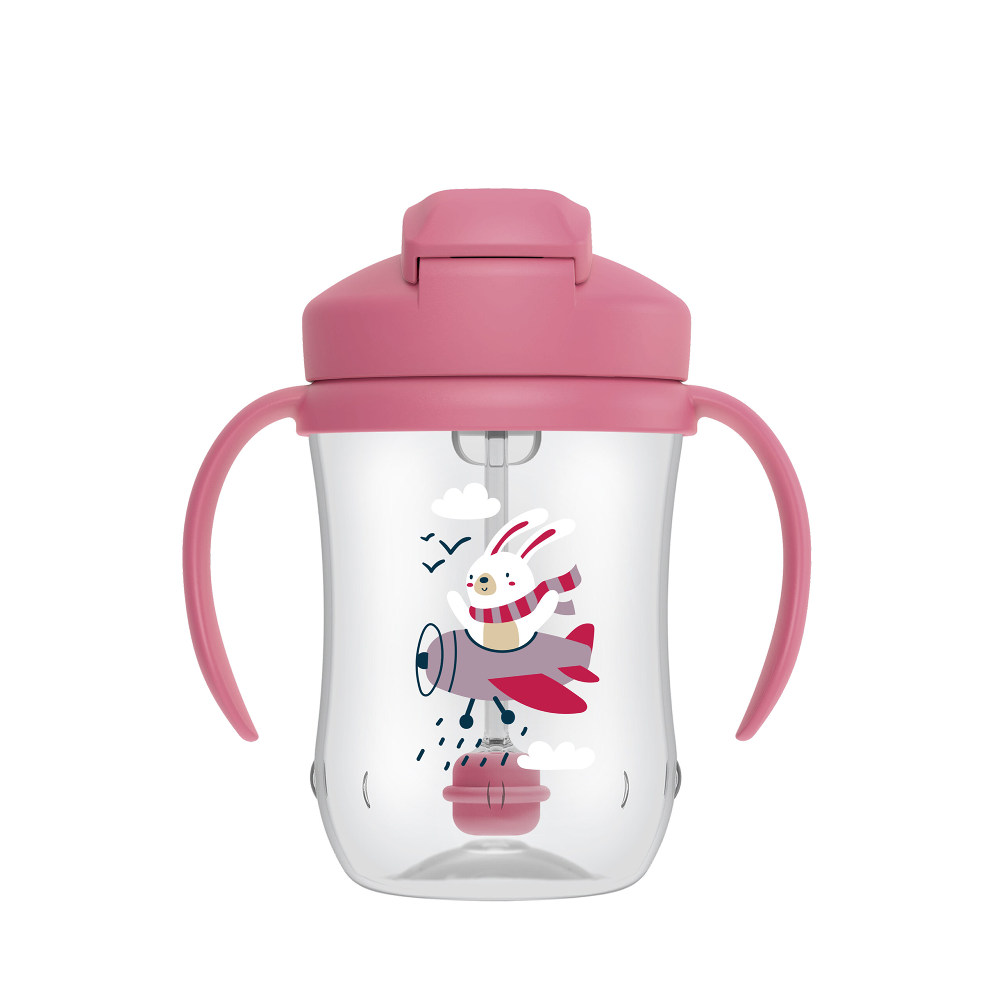 Baby’s First Straw Cup with Handles Pink 270ml