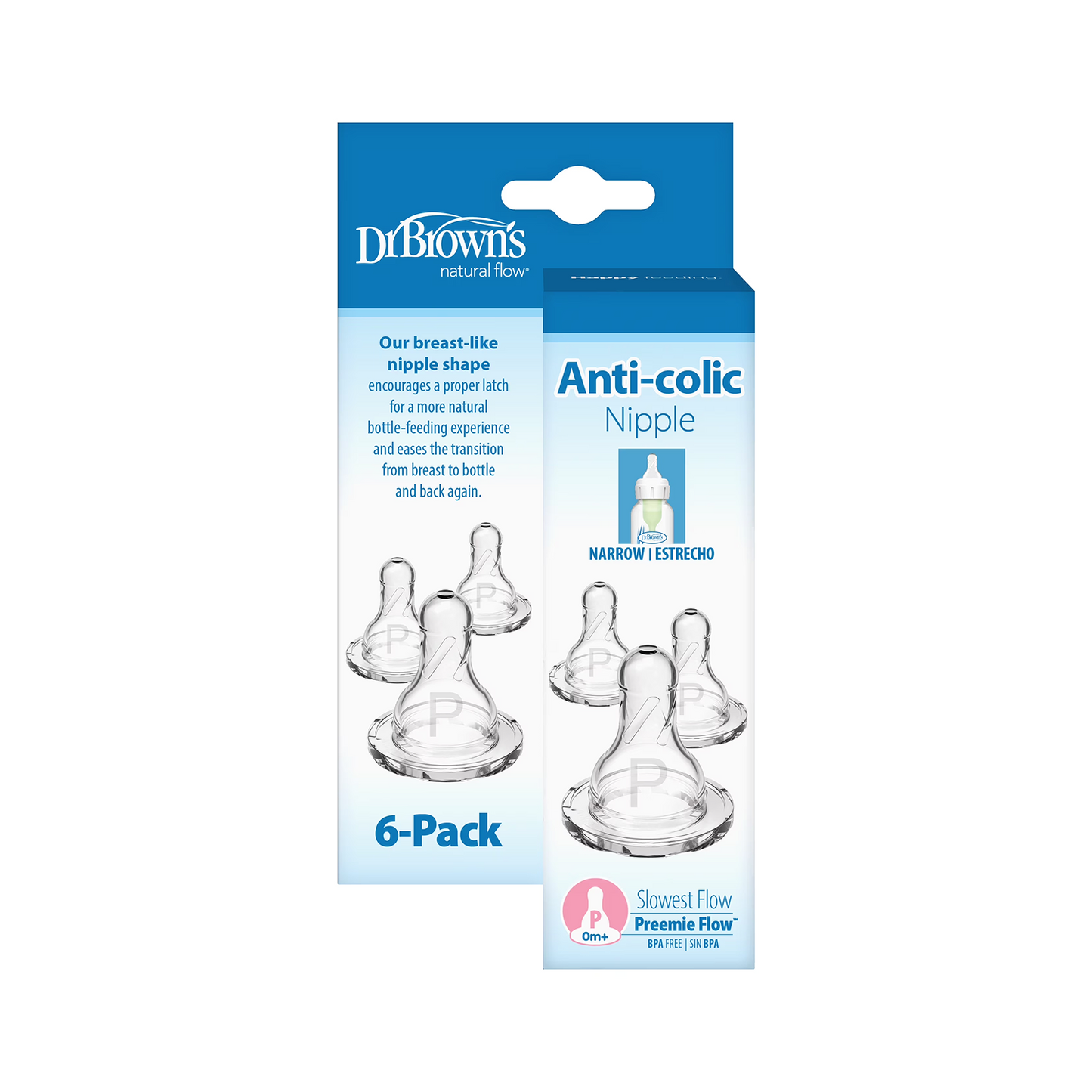 Level Preemie Silicone Narrow Options+ Nipple - Pack of 6