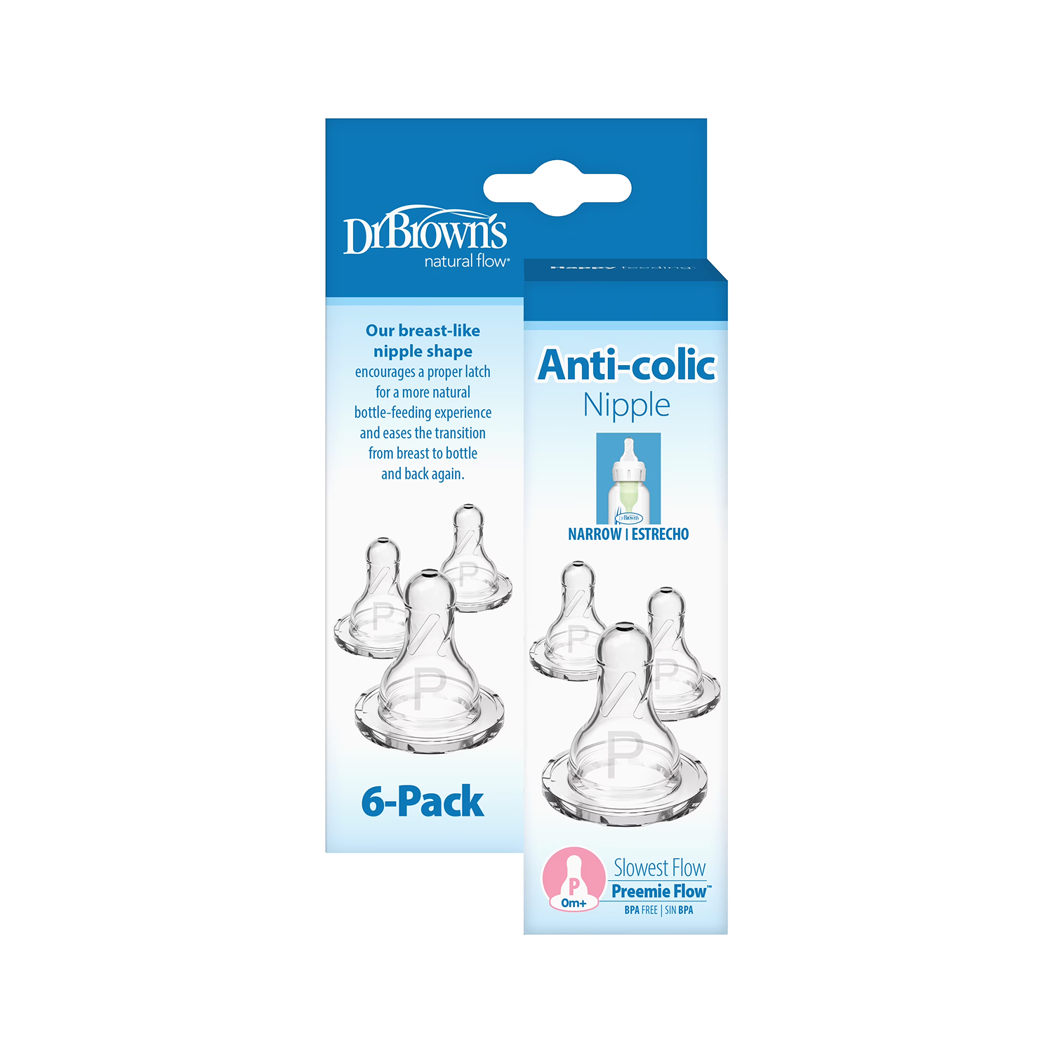 Level Preemie Silicone Narrow Options+ Nipple - Pack of 6