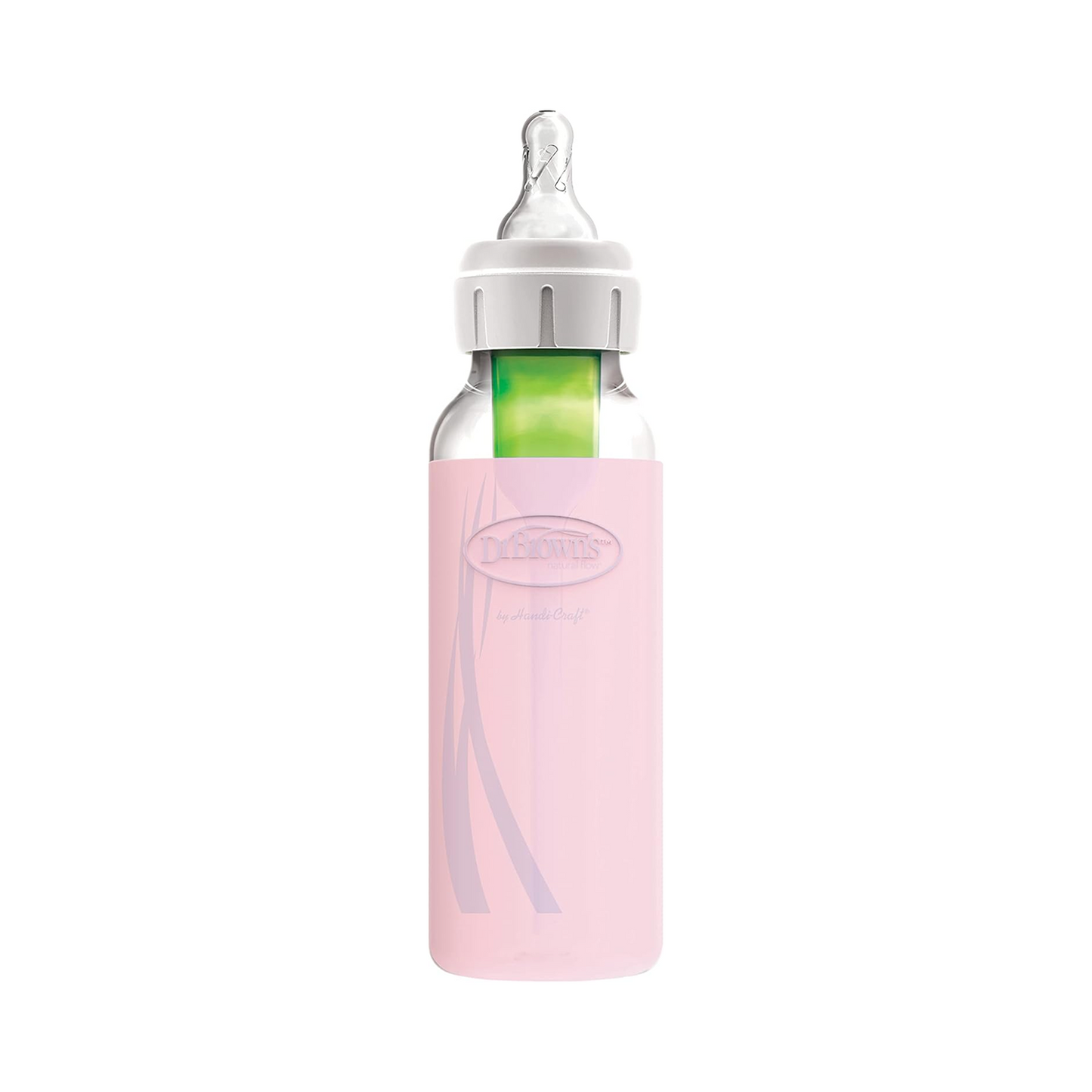 Narrow Glass Bottle Silicone Sleeve - 250ml (Pink)