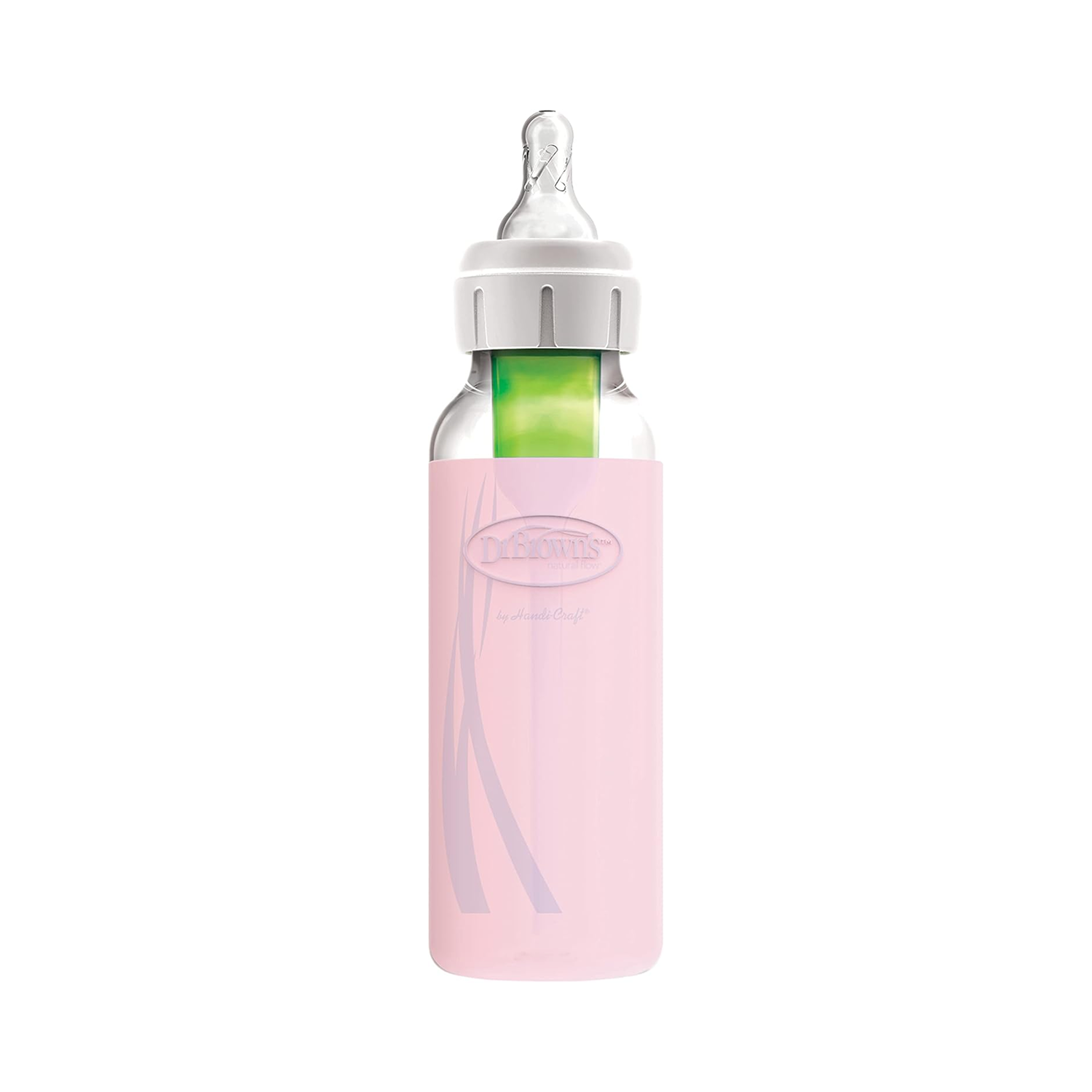 Narrow Glass Bottle Silicone Sleeve - 250ml (Pink)
