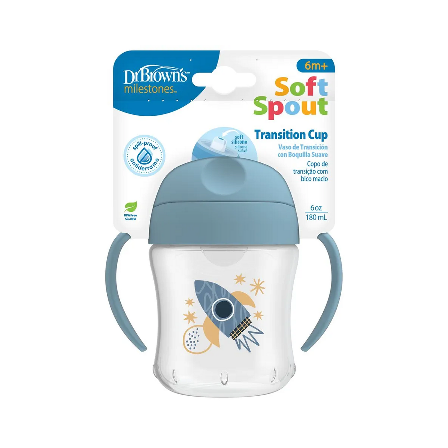Soft-Spout Transition Cup with Handles, 180ml