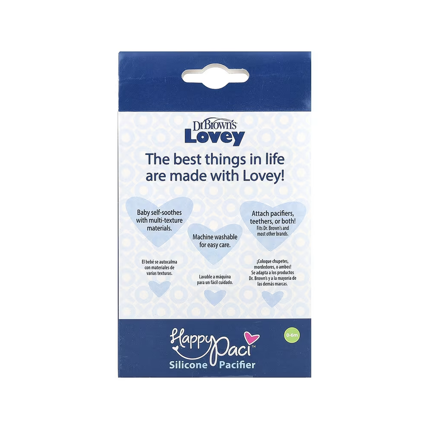 Lovey, Happy Paci, Silicone Pacifier & Teether Holder, Giraffe, 2 Piece Set