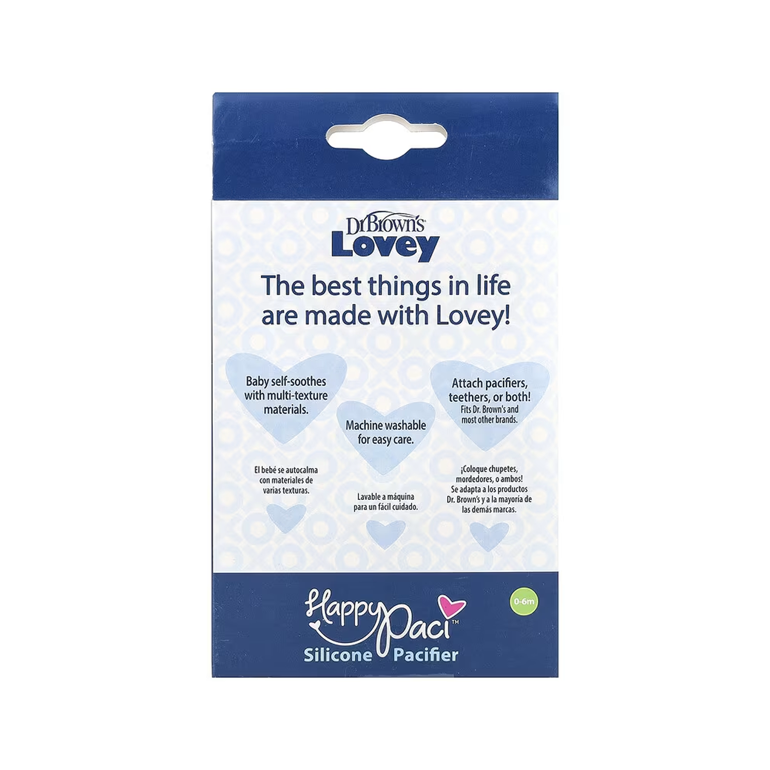 Lovey, Happy Paci, Silicone Pacifier & Teether Holder, Giraffe, 2 Piece Set
