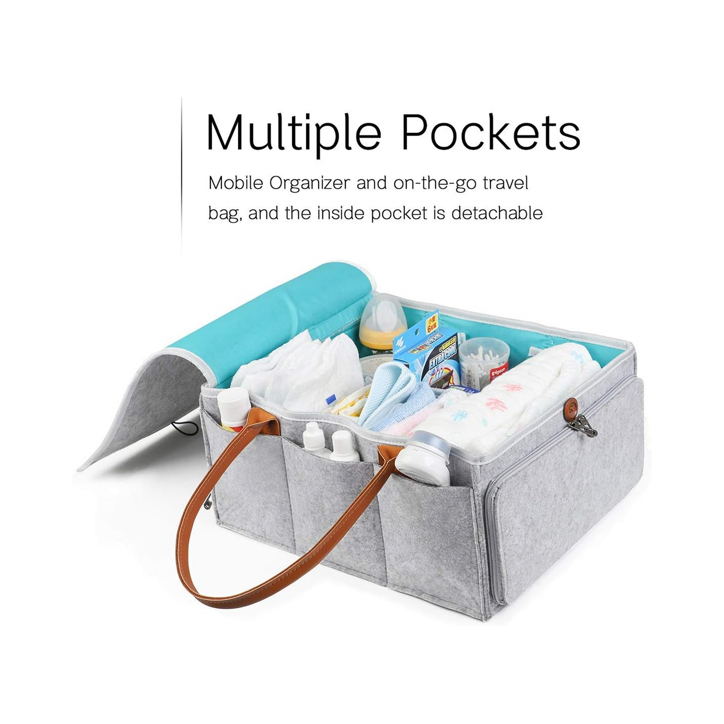 Felt Diaper Caddy with Lid