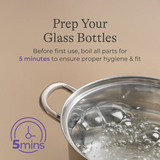 Glass Baby Bottles 5oz (4 pack)