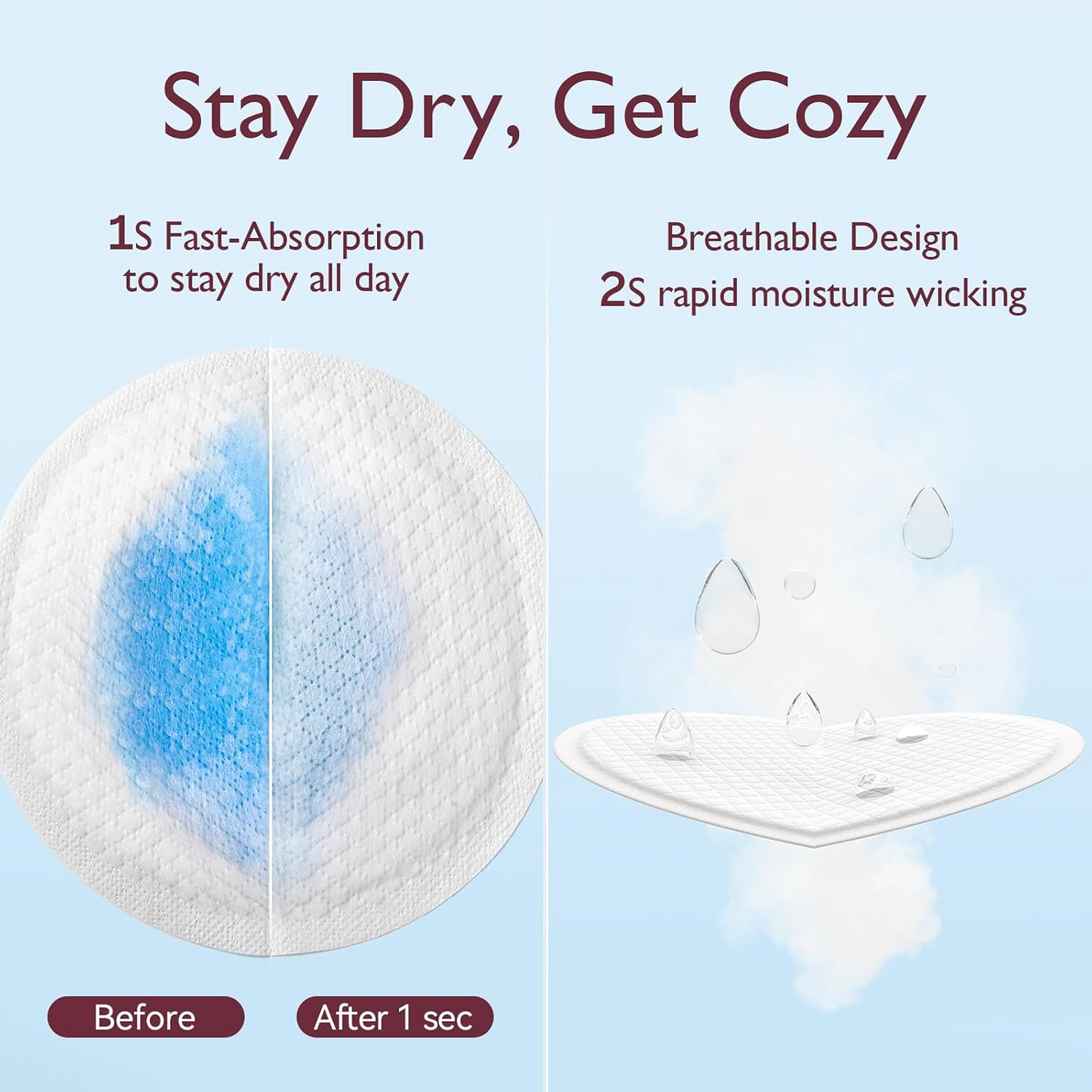 Ultra-Thin Disposable Nursing Pads 60pcs