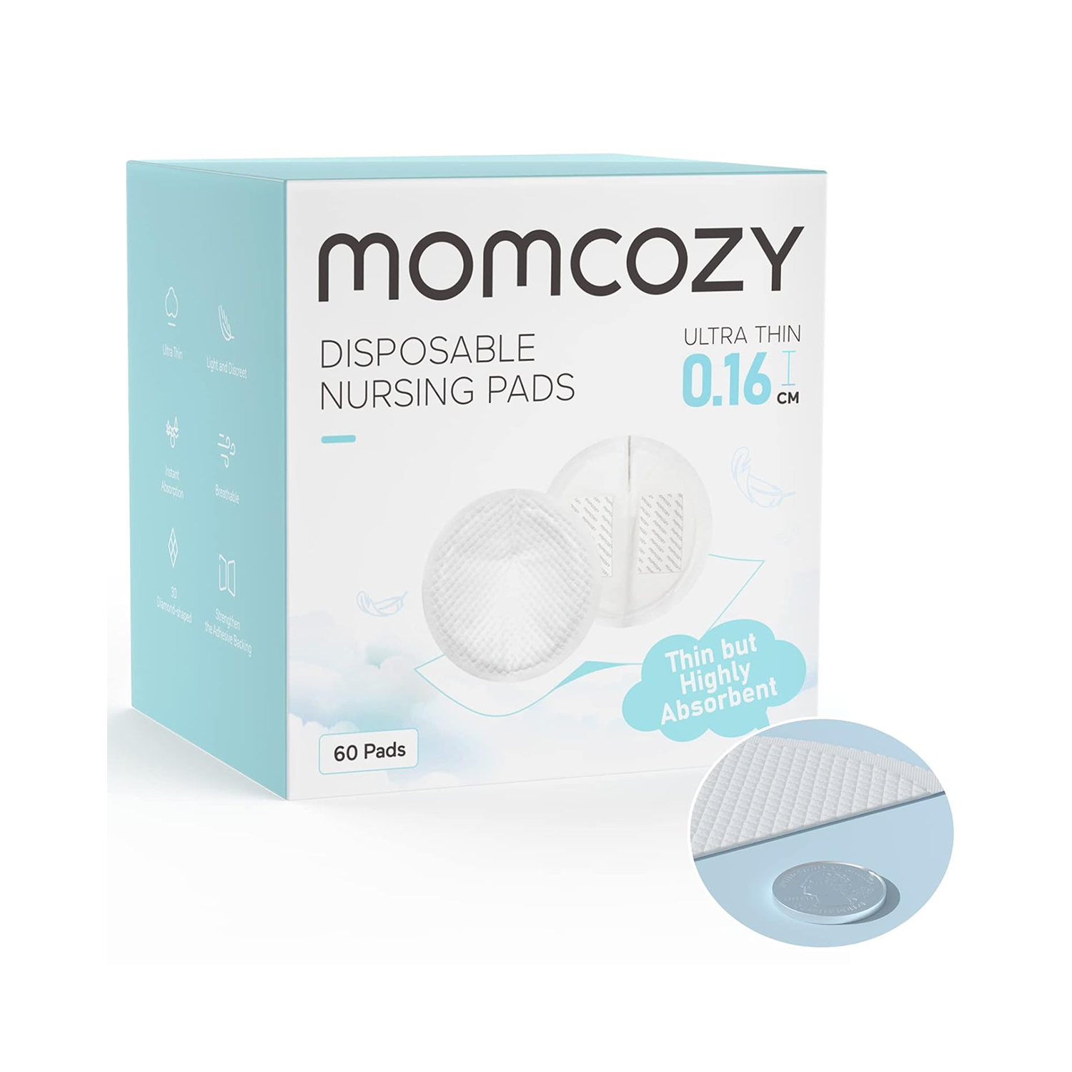 Ultra-Thin Disposable Nursing Pads 60pcs