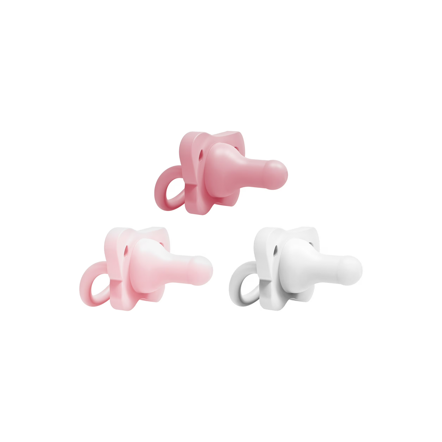 HappyPaci Pink, Light Pink & White, 3 Count