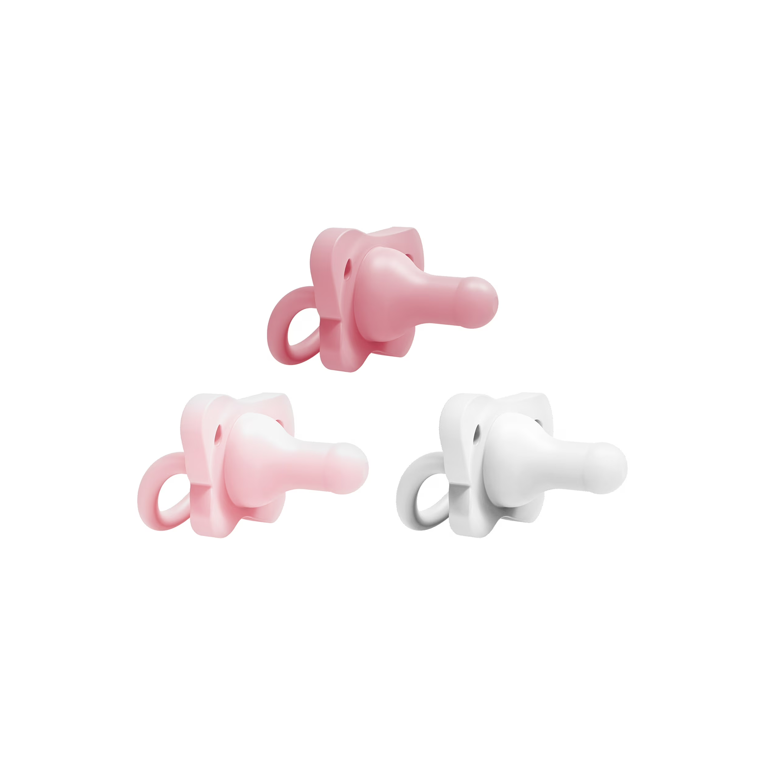 HappyPaci Pink, Light Pink & White, 3 Count