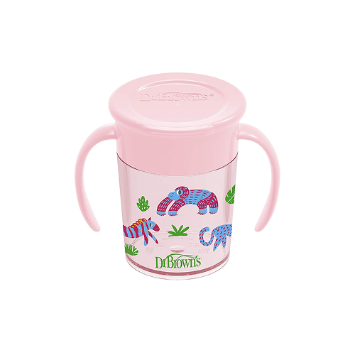 Milestones Cheers360 Cup with Handles Pink