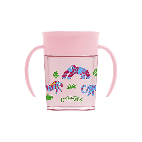 Milestones Cheers360 Cup with Handles Pink