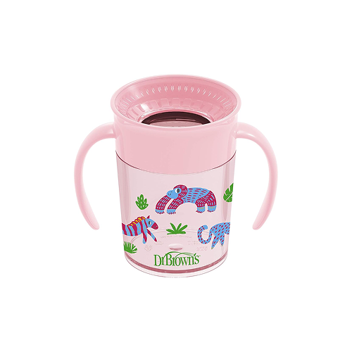 Milestones Cheers360 Cup with Handles Pink