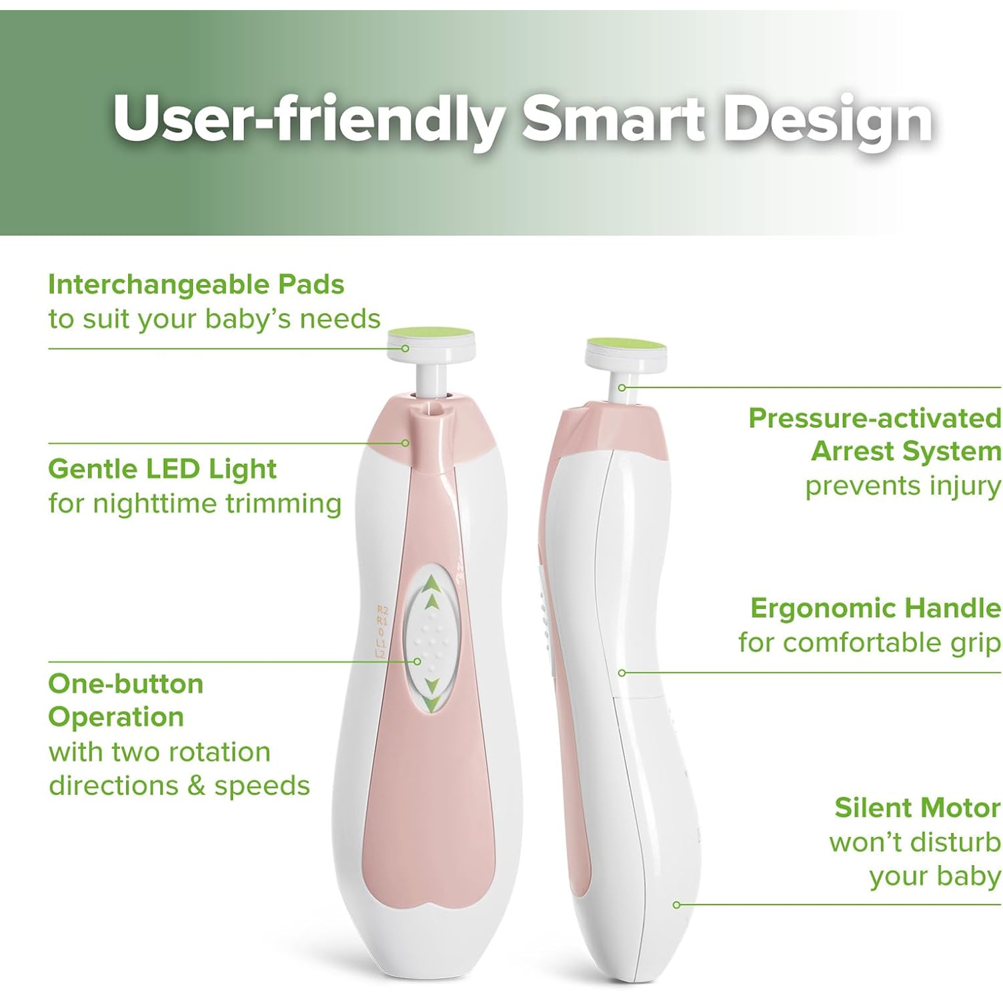 Nail Trimmer Electric with Extra 4 Replacement Pads
