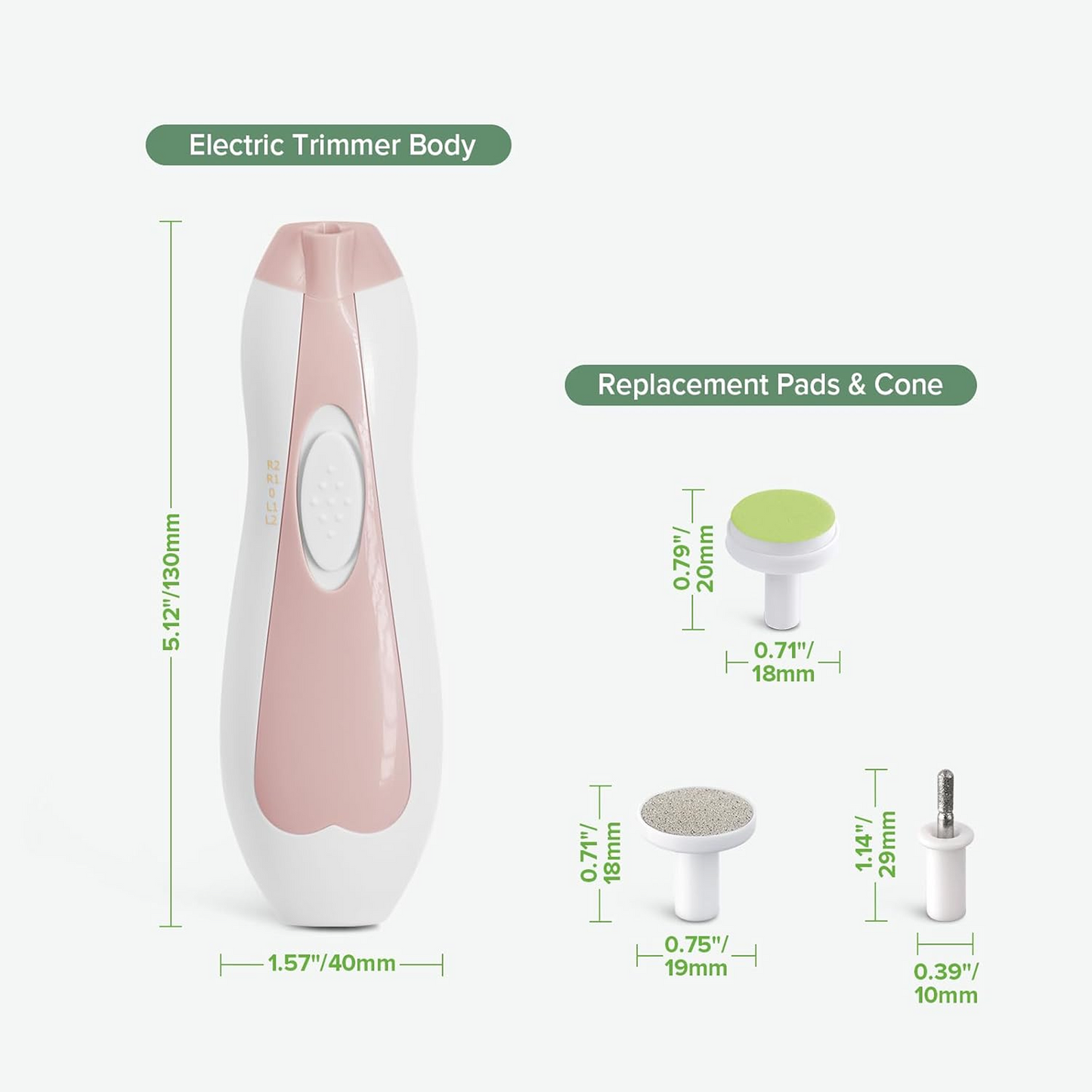 Nail Trimmer Electric with Extra 4 Replacement Pads