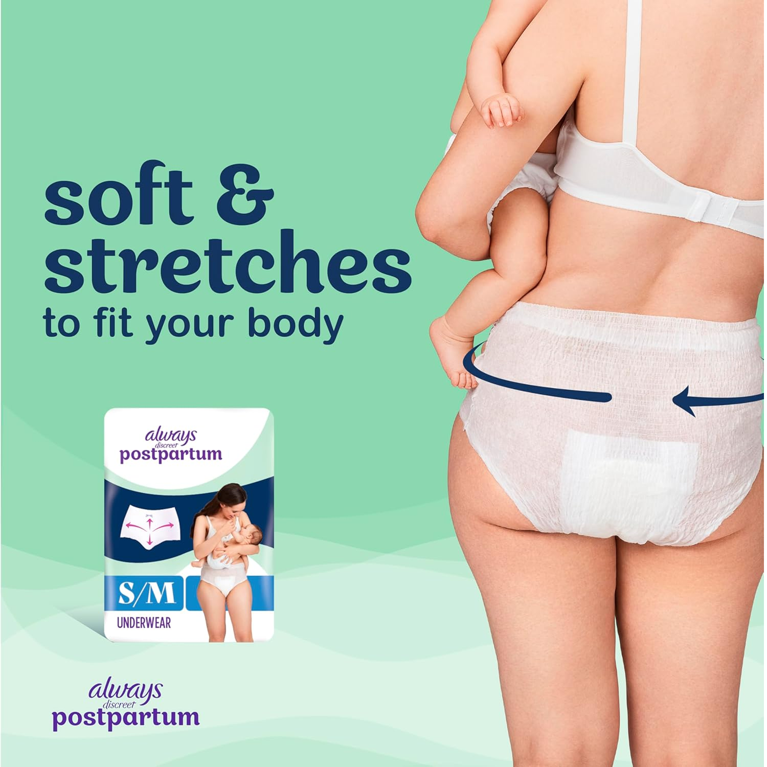 Always Discreet Postpartum Underwear XL-XXL
