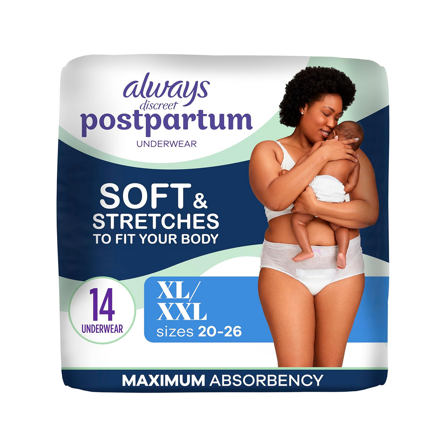 Always Discreet Postpartum Underwear XL-XXL