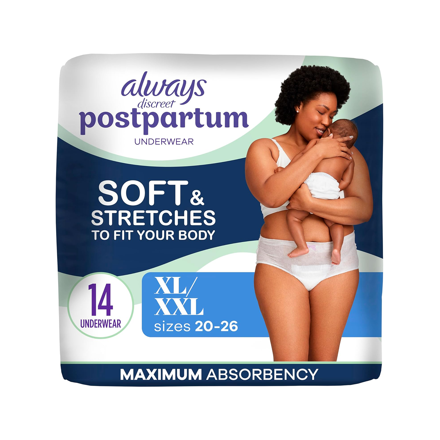 Always Discreet Postpartum Underwear XL-XXL