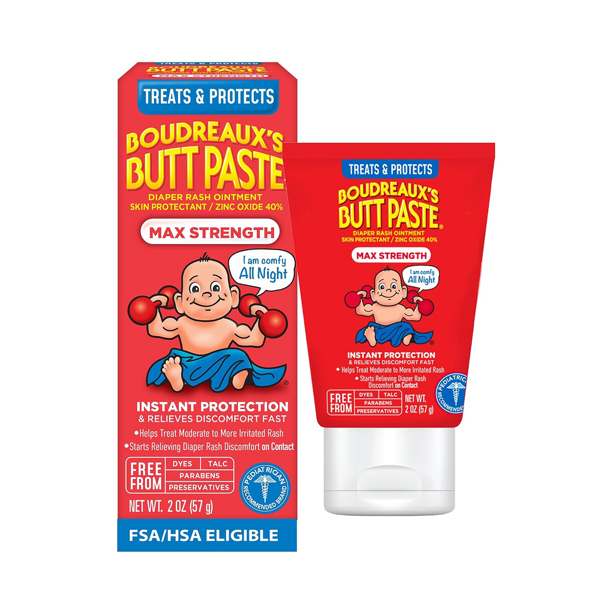 Boudreaux's Butt Paste Maximum Strength Diaper Cream - 2oz