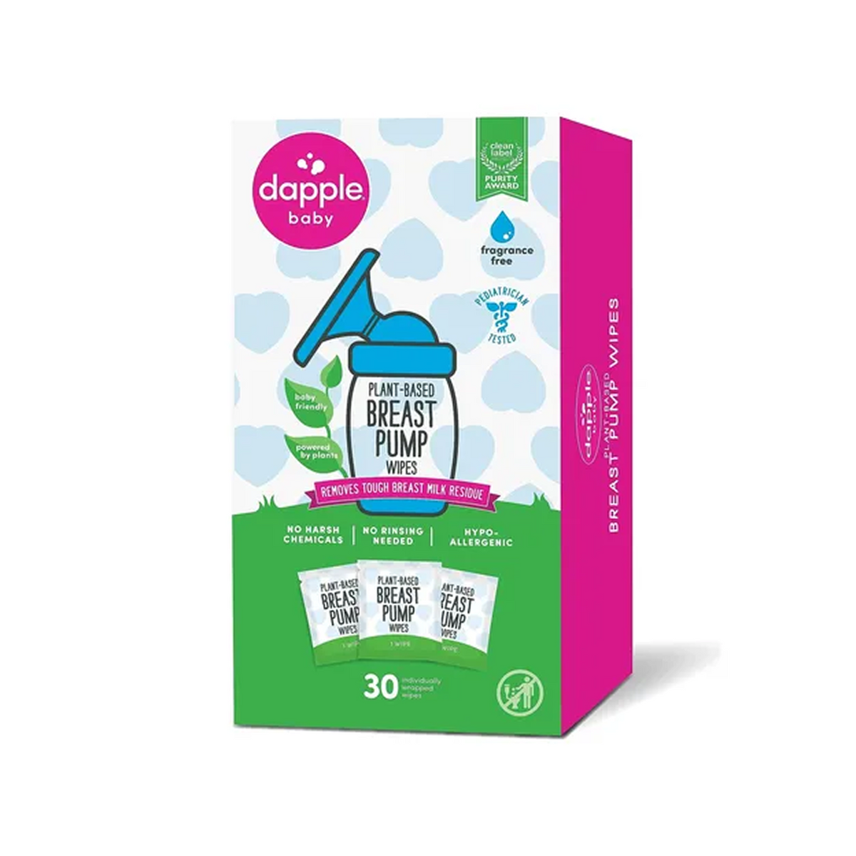 Dapple Baby Breast Pump Wipes, Singles - 30 Count