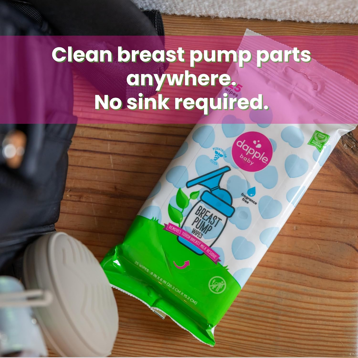 Dapple Baby Breast Pump Wipes 25 Count