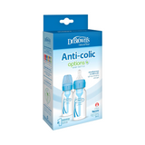 2-Piece Anti Colic Option+ Natural Flow Feeding Bottles, 120 ml (Blue)