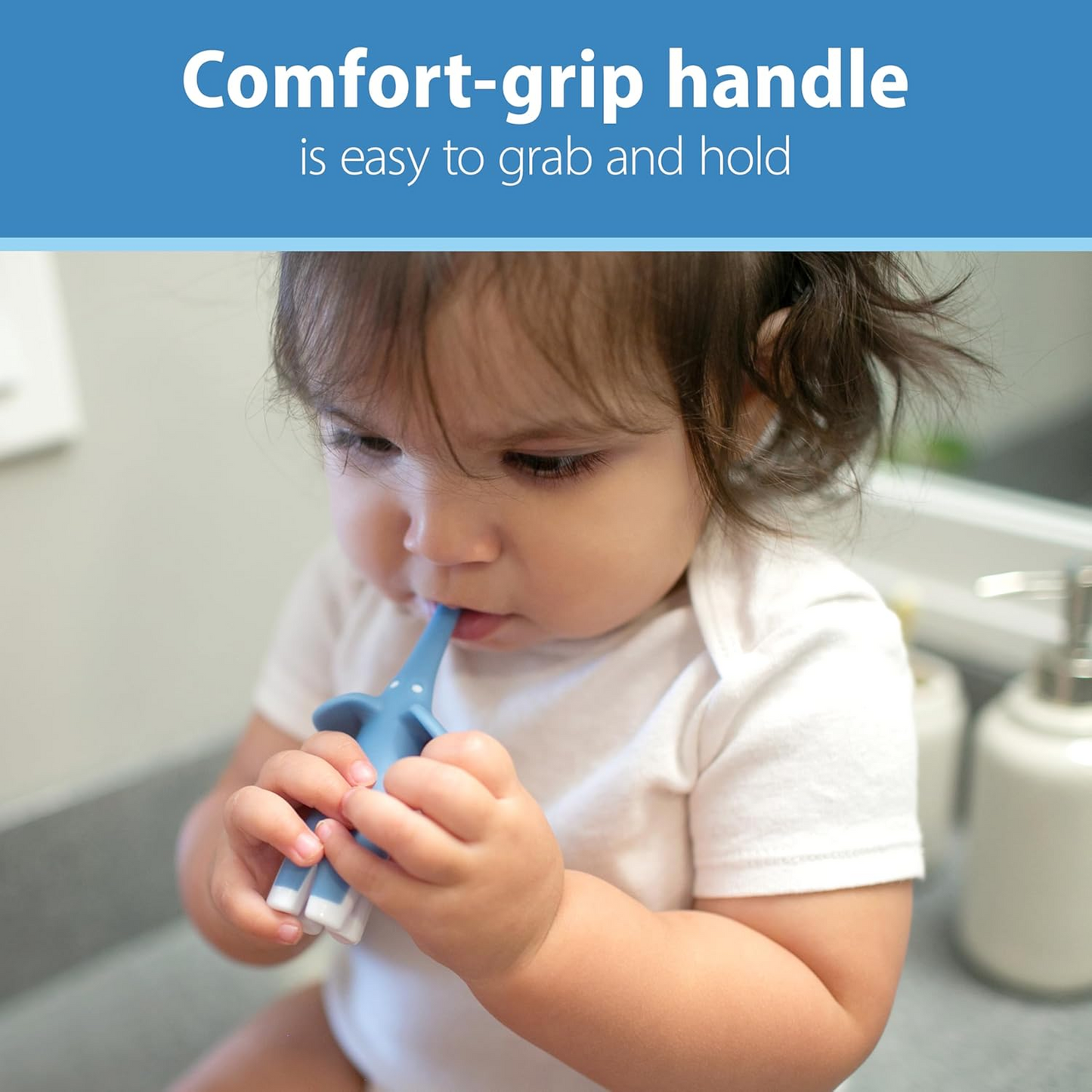Infant-to-Toddler Toothbrush, Elephant (Blue)