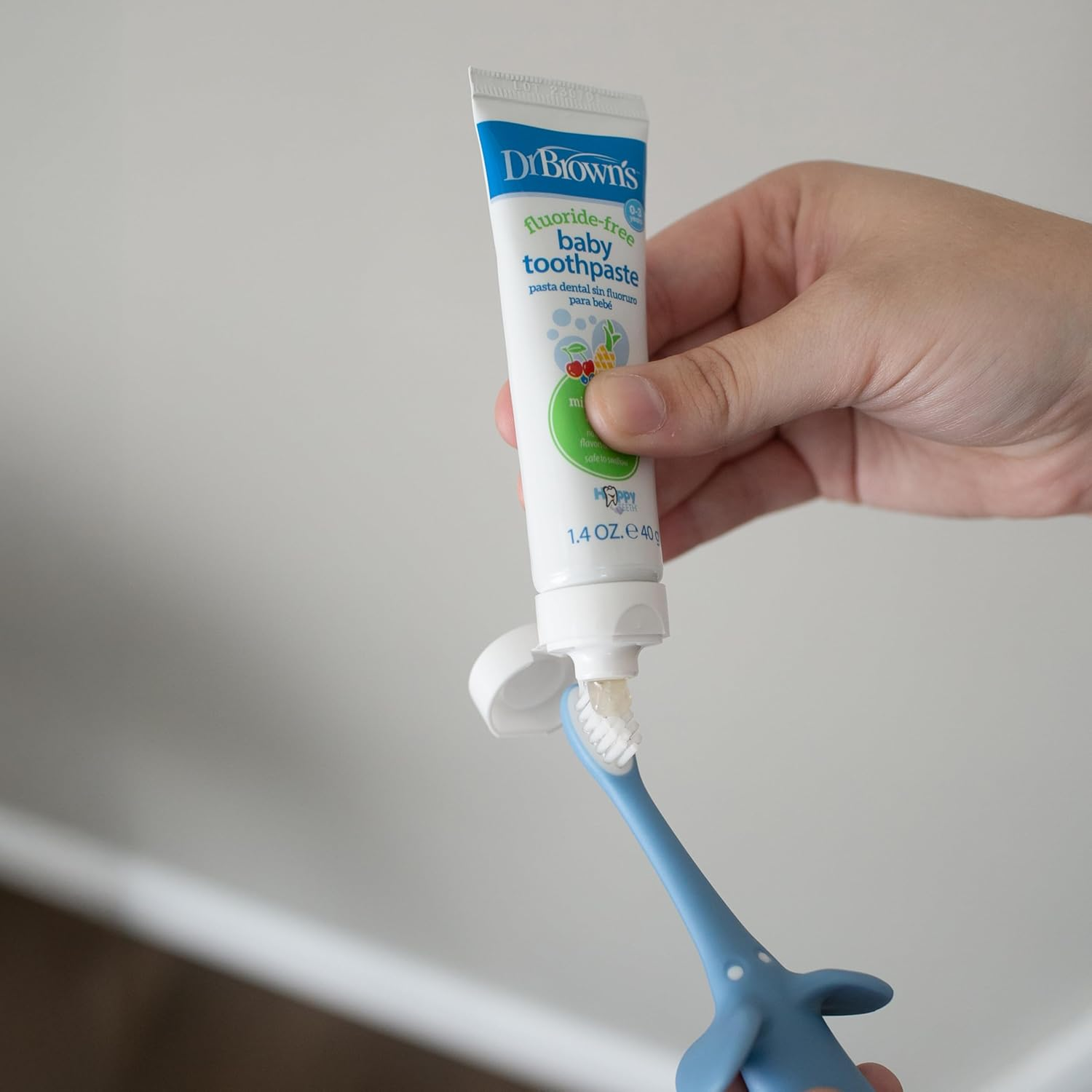 Infant-to-Toddler Toothbrush, Elephant (Blue)