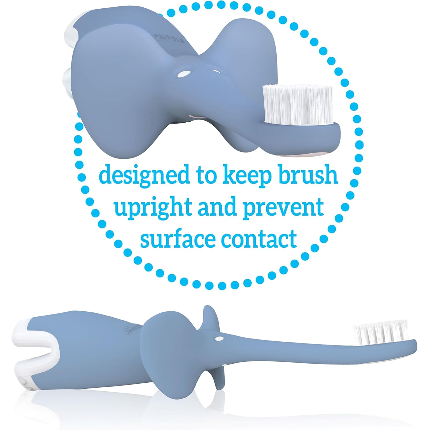 Infant-to-Toddler Toothbrush, Elephant (Blue)