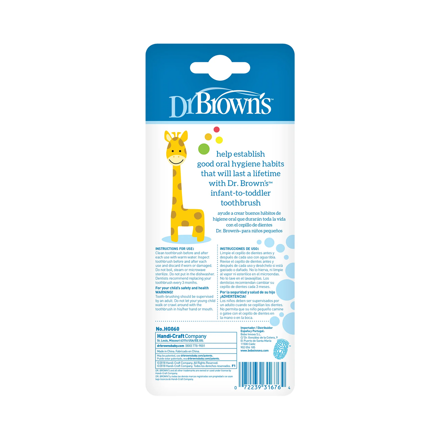 Infant-to-Toddler Toothbrush, Giraffe