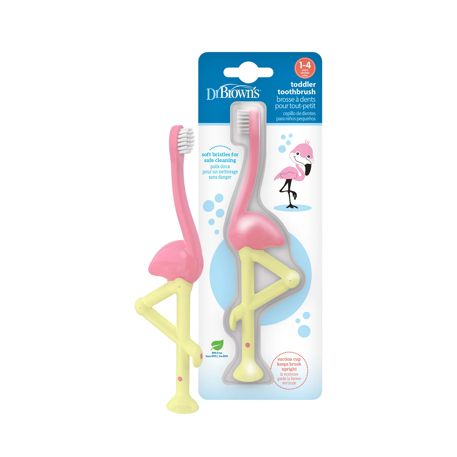 Toddler Toothbrush, Flamingo
