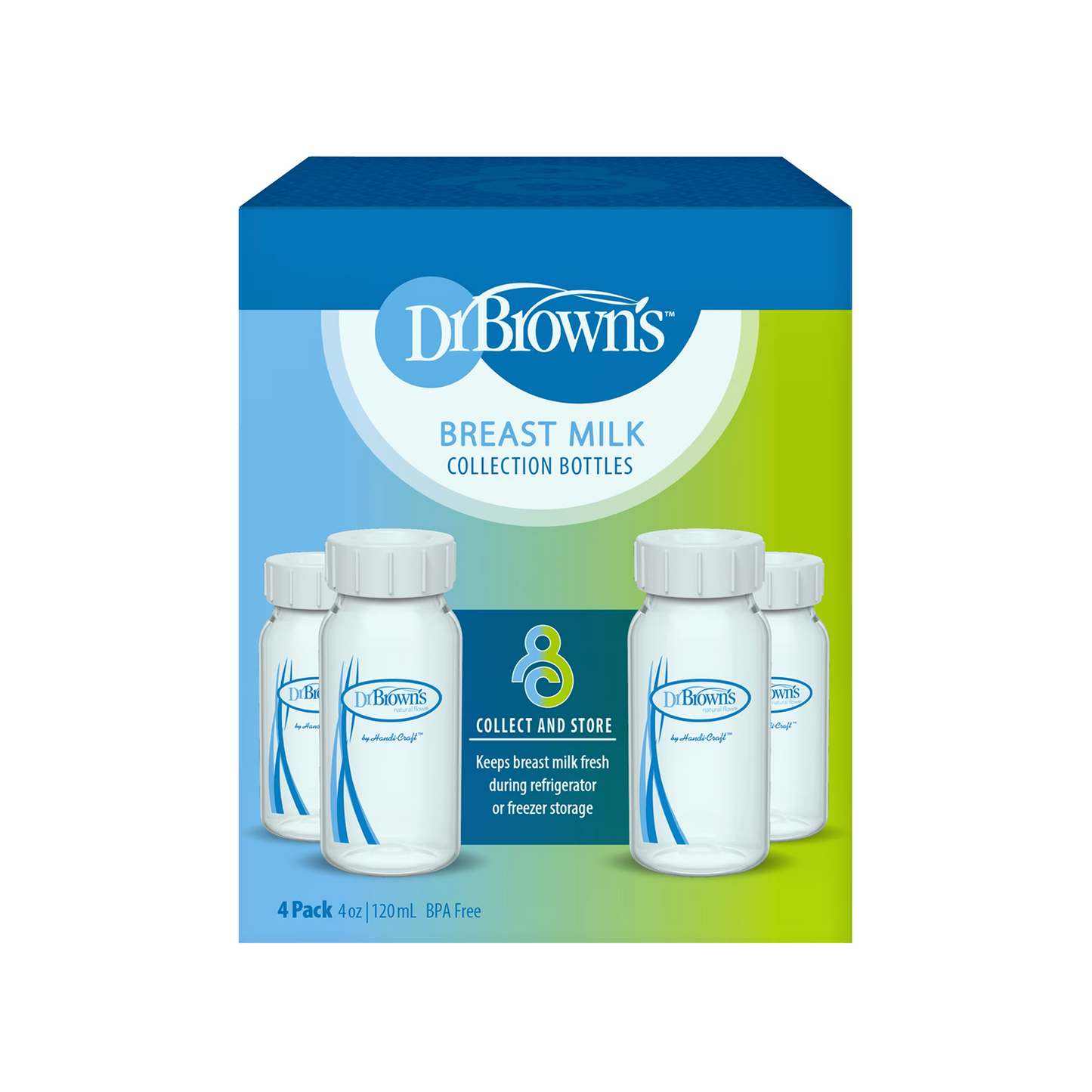 Dr. Brown's Breast Milk Collection Bottles (4-Pack)