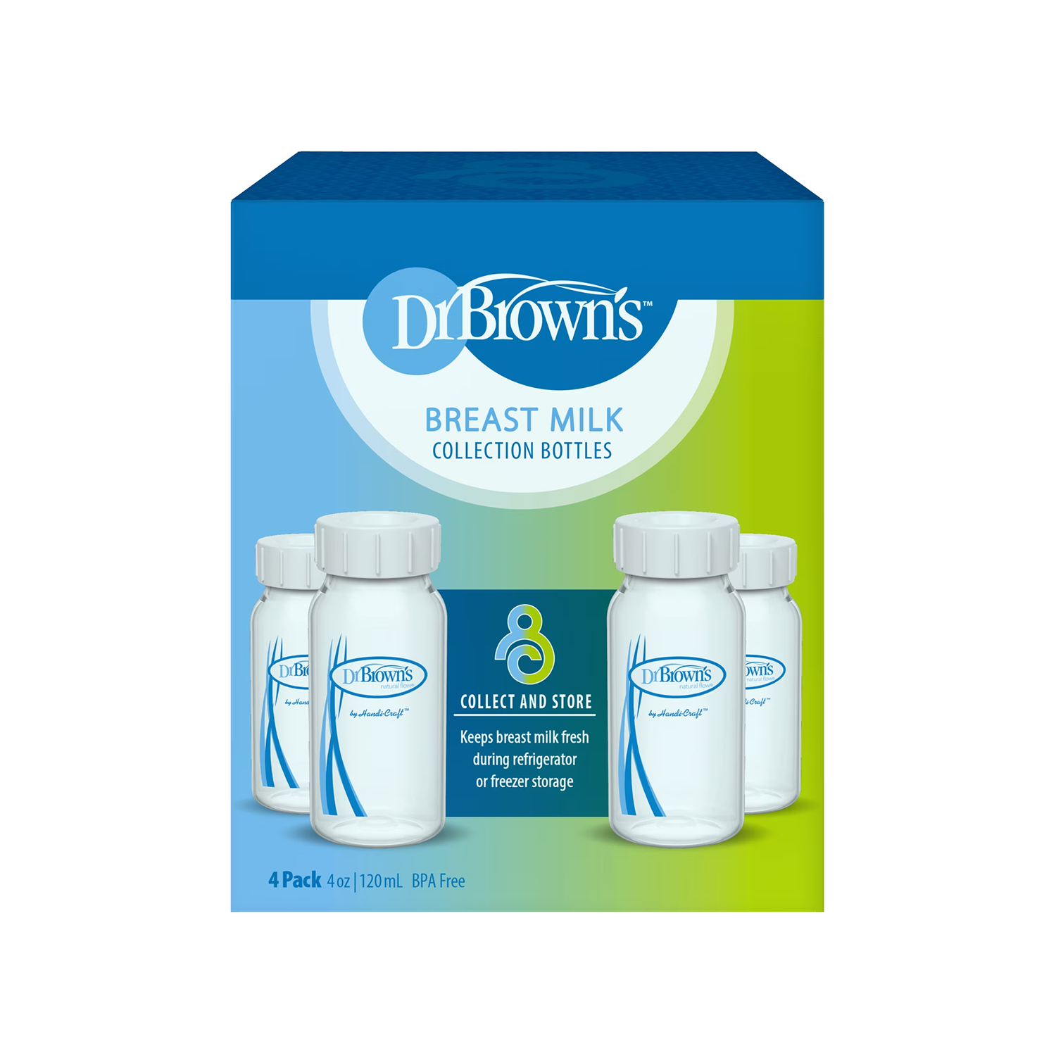 Dr. Brown's Breast Milk Collection Bottles (4-Pack)