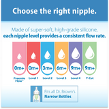 Level 3 Silicone Narrow Options+ Nipple - Pack of 2