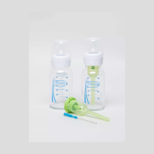 Dr. Brown's Options+ 2-Pc Anti-Colic Feeding GLASS Bottle Set - 120 ml