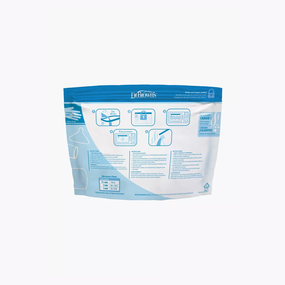 Dr. Brown's 5-Piece Microwave Steam Sterilizer Bag