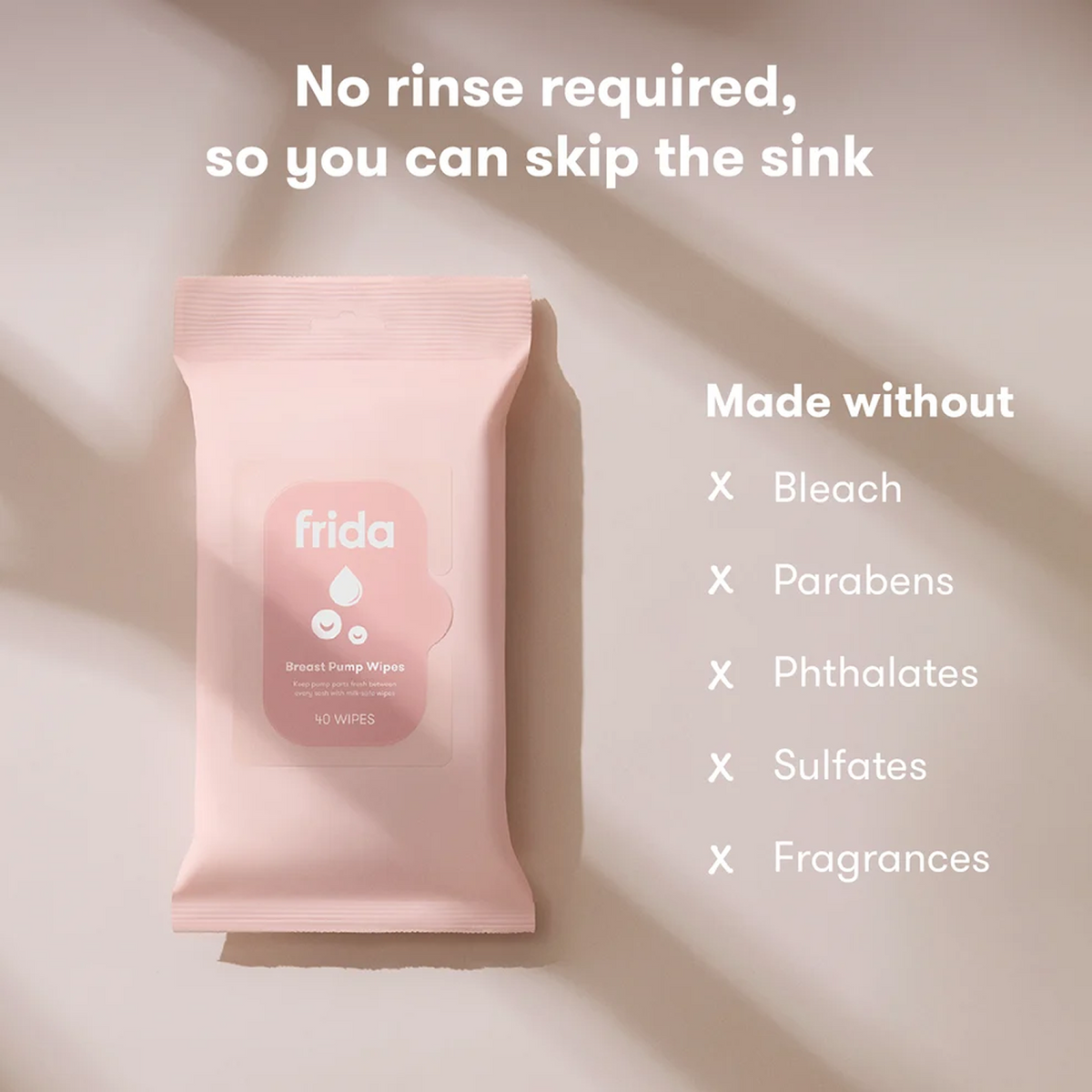 Frida Mom Breast Pump Wipes 40 Count