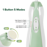 Haakaa Baby Nail Trimmer Electric, 6 Grinding Heads, Meadow