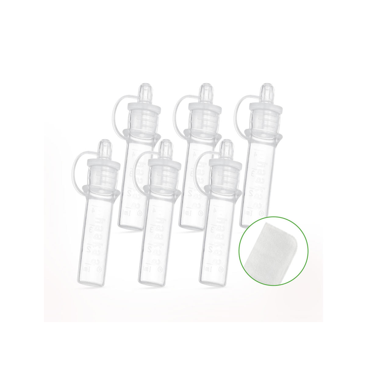 Haakaa Silicone Colostrum Collector Set 4 ml, 6 PK (Pre-Sterilized)