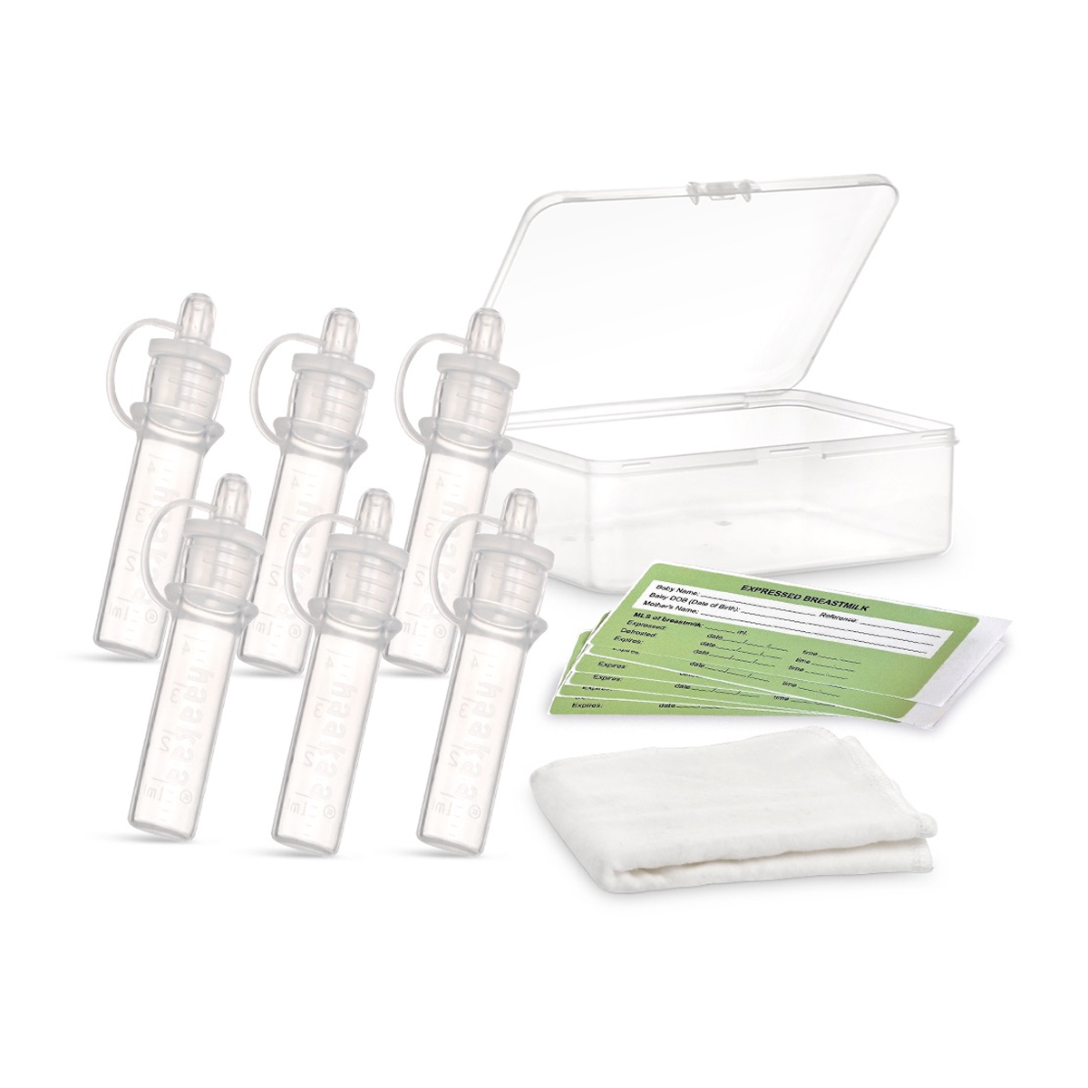 Haakaa Silicone Colostrum Collector Set 4 ml, 6 PK (Pre-Sterilized)