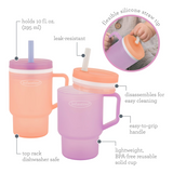 Infantino My 1st Tumbler Straw Cup, 10oz, 2 Pack Seashell & Lavender