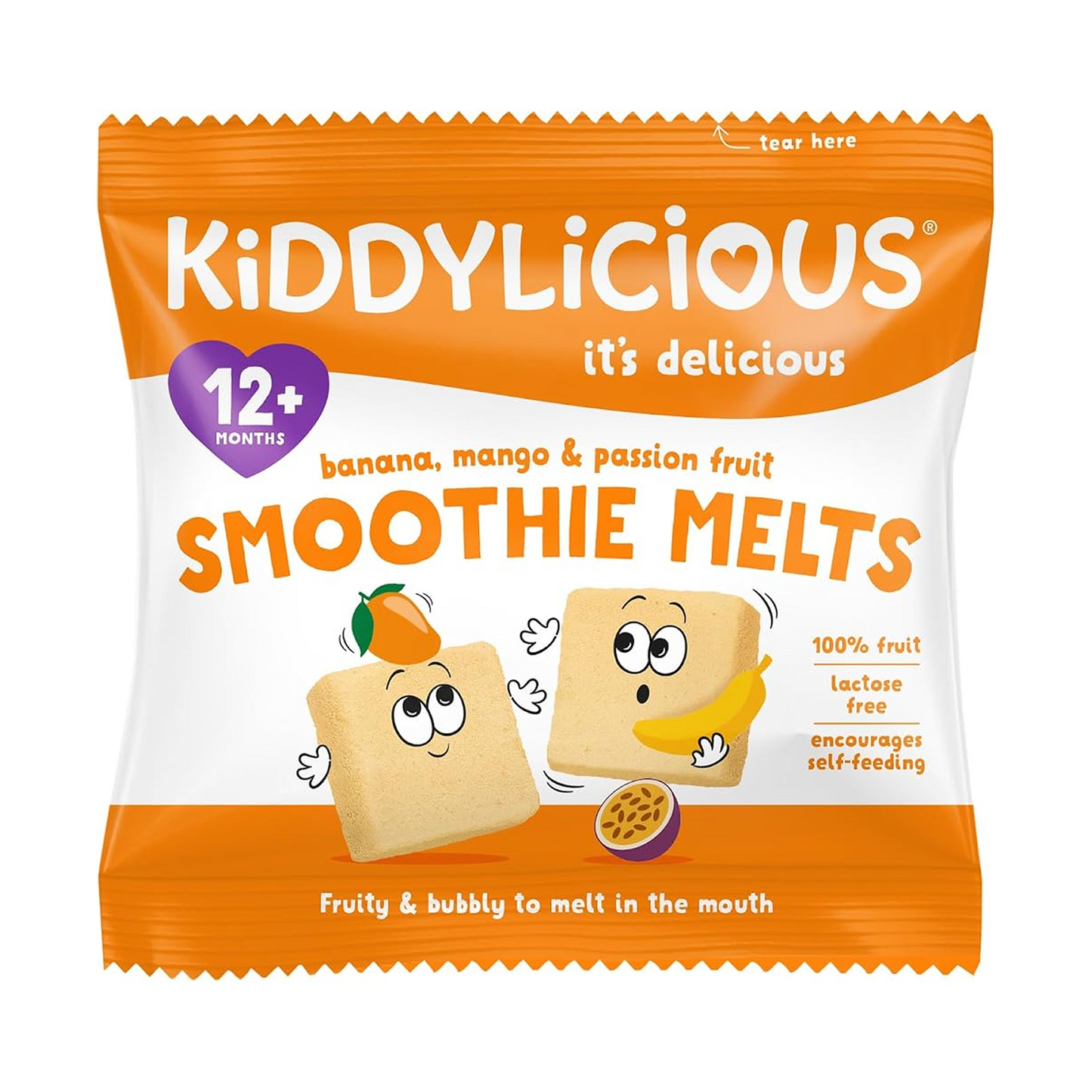 Kiddylicious 2 pack Smoothie Melts Banana, Mango & Passion Fruit