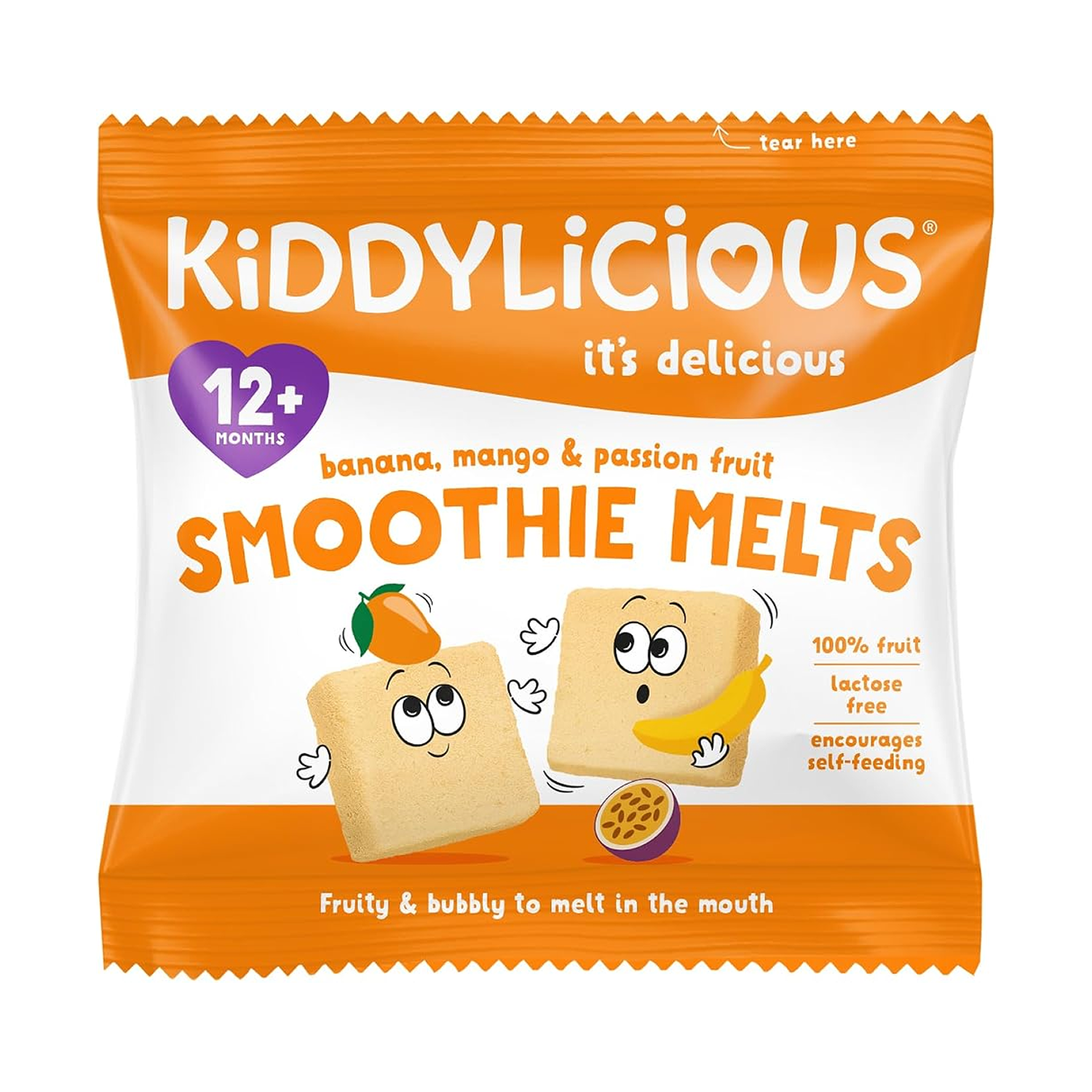 Kiddylicious 2 pack Smoothie Melts Banana, Mango & Passion Fruit