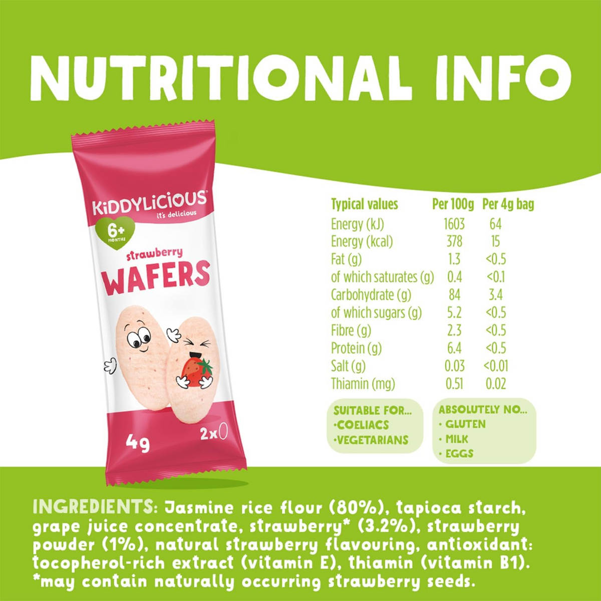 Kiddylicious Strawberry Wafers