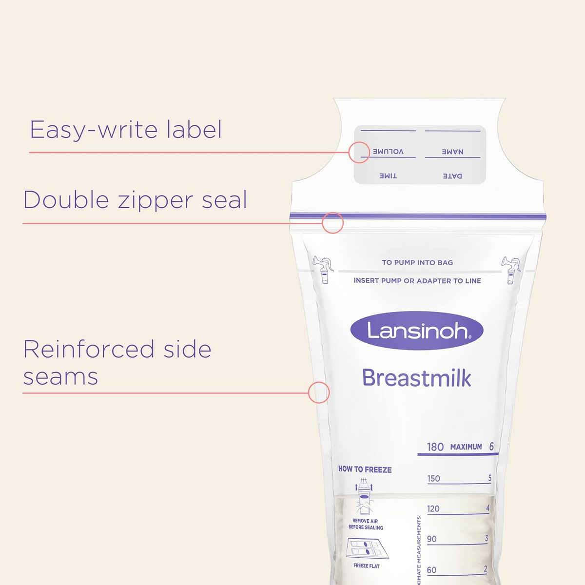 Lansinoh Breastmilk Storage Bags 6oz (50ct)
