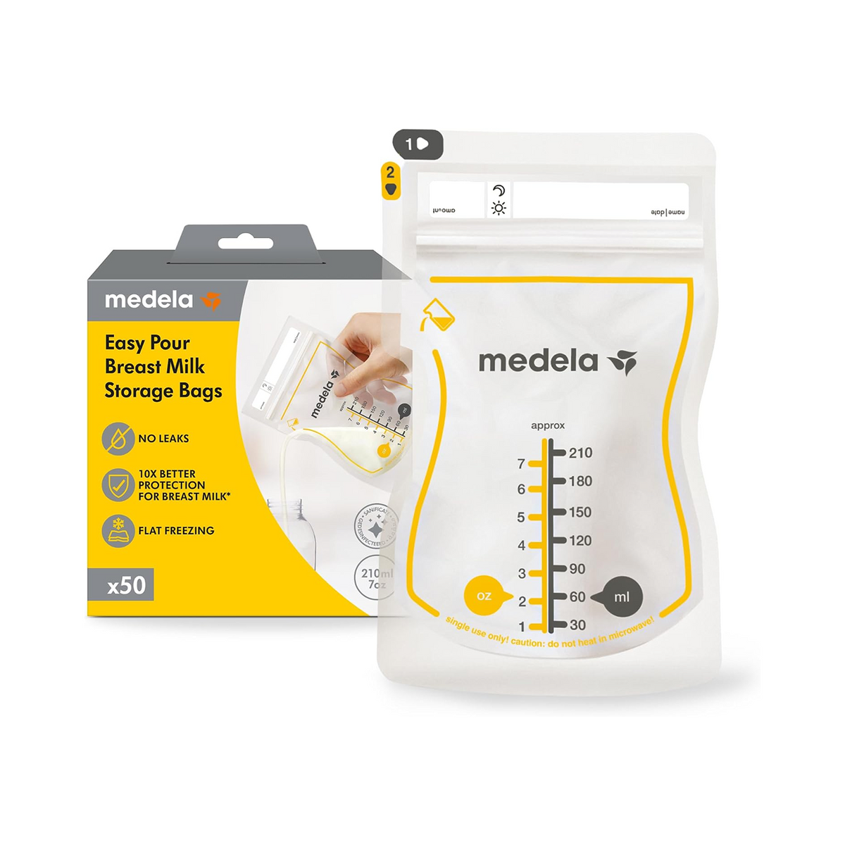 Medela Easy Pour Breast Milk Storage Bags (50ct)